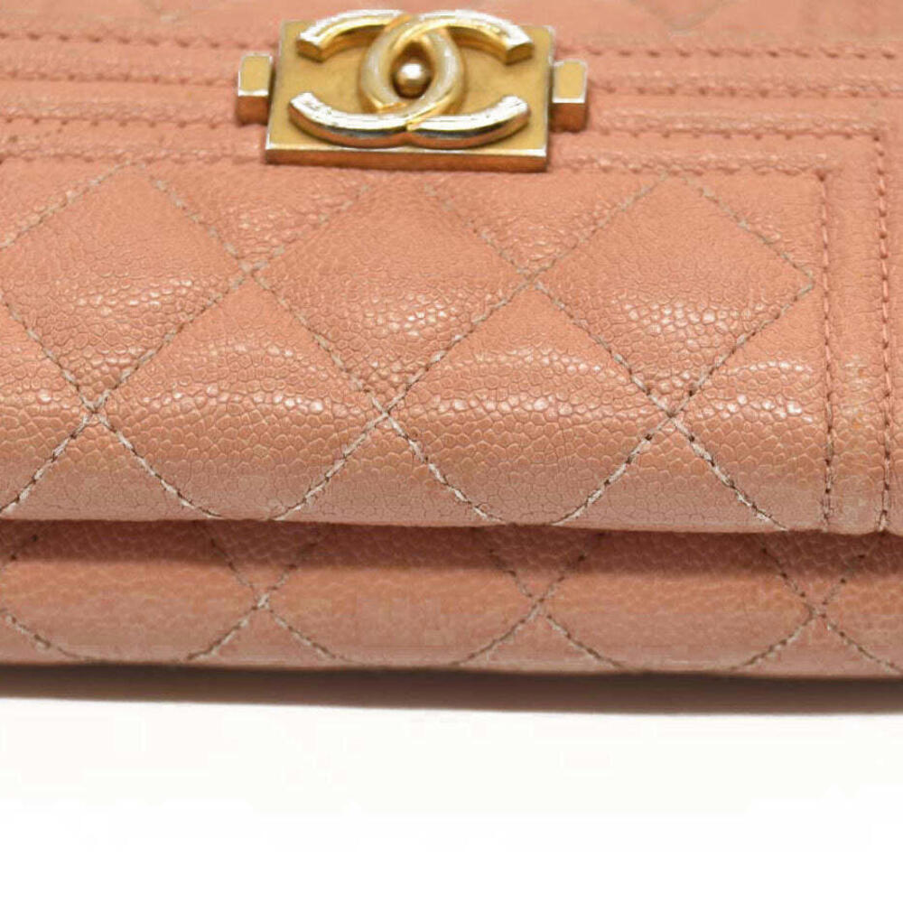 Chanel  Caviar Quilted Boy Flap Card Holder Wallet Light - Picture 10 of 15
